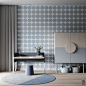 ZROBYM architects：BRVLNY interior丨2017，Minsk 嵌入式窗帘滑轨，壁纸