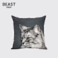 THE BEAST/野兽派 今天不开心猫 淡定的刺猬靠垫抱枕731-tmall.com天猫