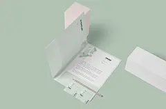 毕业设计作品小清新文创书籍名片贴图样机