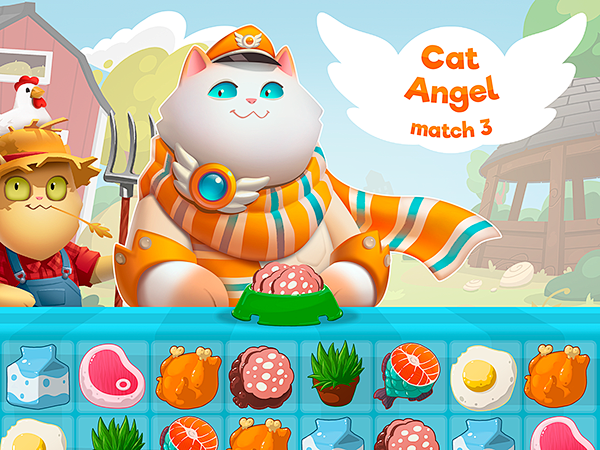 Cat Angel match3 : C...