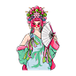 京剧人物插画元素素材 (32)