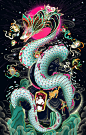 ILLUSTRATION  snake ЧАТ saigon vietnam serpent арт digital Procreate digital illustration