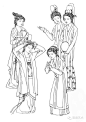 中国古代服饰线描画谱（转）