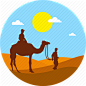 camel, camp, desert, egypt pyramid, summer, sunset, travel icon