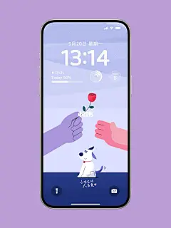 运营插画海报 手机壁纸 情人节 七夕 鲜花 情侣 引导页 banner 治愈系 扁平化 海报