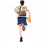 卡通感高考男生元素贴纸