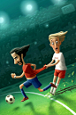 Illustration for football internet portal