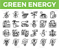 green energy and ecology line icon