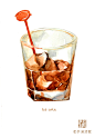 饮品系列 手绘水彩 美食食物 饮料下午茶 可乐加冰