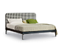 Double bed with upholstered headboard SUITE by arflex design Ellen Bernhardt, Paola Vella
