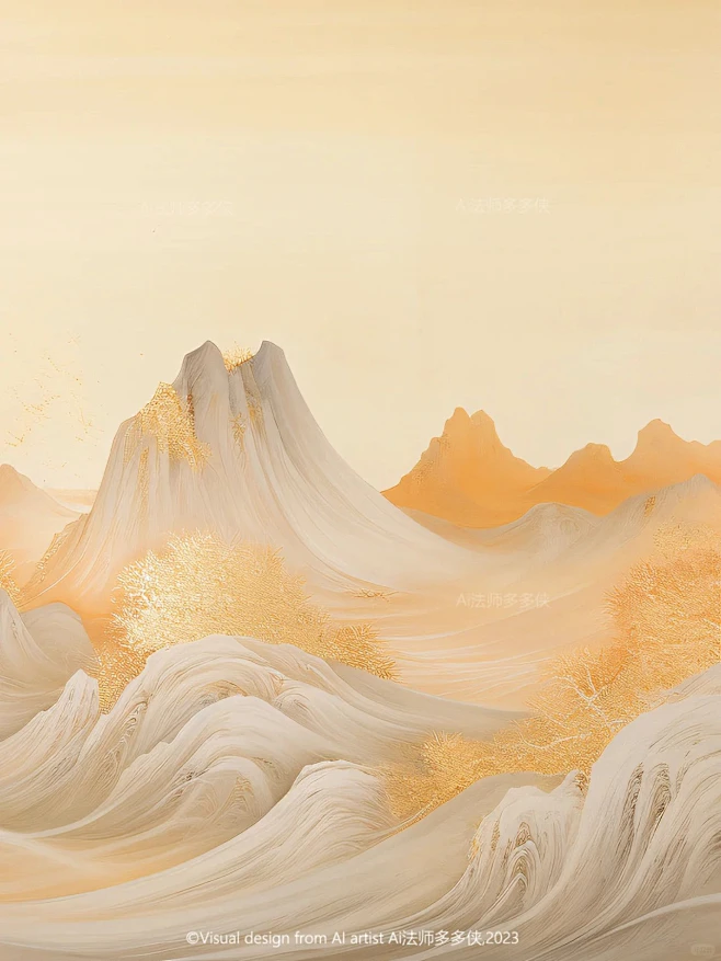 国风山水风景背景图03-花瓣网