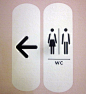 washroom symbols, Paris museum