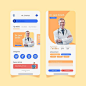This contains an image of: Free Vector | Medical booking app