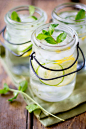 lemon mint cucumber water: 