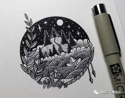 插画丨他用针管笔画出了不一样的黑白世界，...