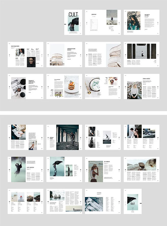 indesign模板毕业设计摄影作品集创意宣传画册简约杂志排版源文件-淘宝网-花瓣网