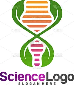 dna with leaf logo design concept creative leaf