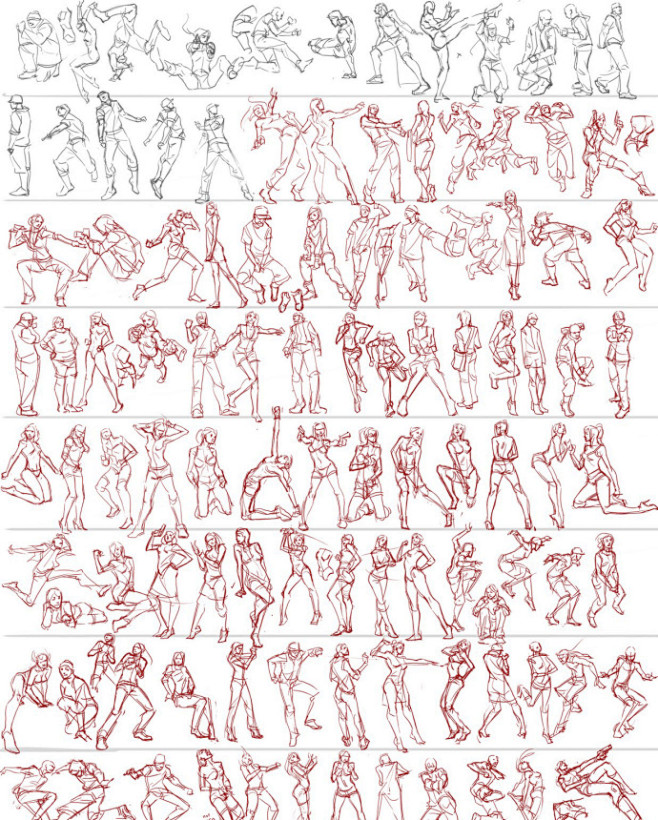 #绘画参考#   1000种人物衣着速写...