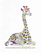 Nursery Wall Art - Magical Rainbow Giraffe Art Print Colorful by Barbara Rosenzweig. BUY NOW I'm just loving bringing these animals to life in vibrant rainbow fantasy colors! This giraffe is one of my favorites in my new Rainbow Animal Series. Perfect for