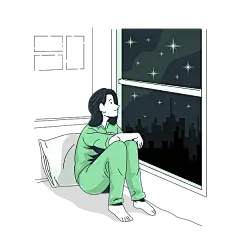 满天星窗插画