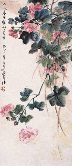 仰望海风采集到名家囯画陆抑非花鸟     赵少昂