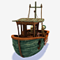 maya cartoon boat
