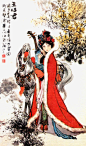 典雅端庄_新图网 https://www.ixintu.com 工笔人物画 国画美女 古代女子 中国画 美女 美女肖像画