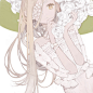 白色蝴蝶兰与花花华夫饼。..._涂鸦王国 原创绘画平台 www.poocg.com