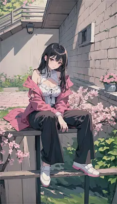 数字艺术漫画风可爱少女插画-众图网