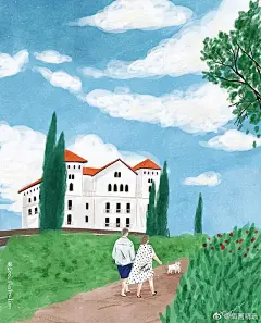 插画师soo_illustration的一组插画作品，清新干净配色，画面传递的情感给人一种美好温暖的感觉，让人感觉轻松~#插画分享# #画里的故事# ​​​​