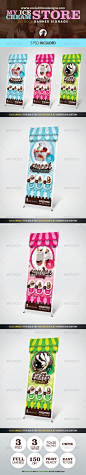 My Ice Cream Store - Outdoor Banner Signage - GraphicRiver Item for Sale