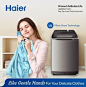haier_philippines Imagine a pair of gentle hands caressing your most precious laundry. This is what we promise with our Haier washers, designed with Pillow Drum Technology that delicately handles fabrics during every spin cycle.