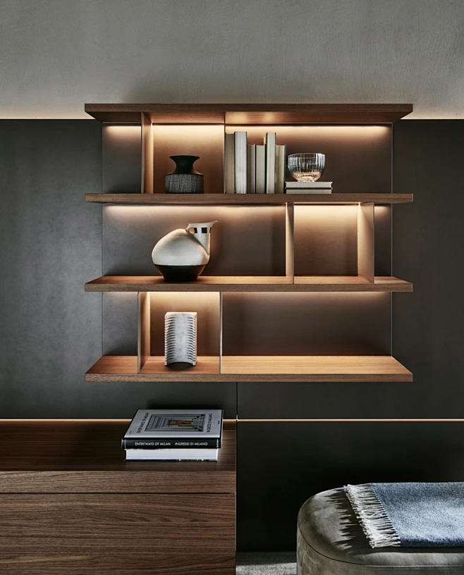 Modern modular bookcase, Italian design - Grid - Molteni&C : Modular ...