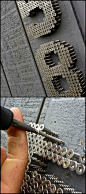 Industrial House Numbers Is it time to replace your house number sign? This project is very simple and easy yet brilliant. It is creative and also a more secure sign that can survive a typhoon. (My old house number was destroyed by a strong one two years 