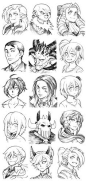 160217 - Headshot Commissions Sketch Dump 15 by Runshin