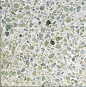 Maybe discontinued, but... "Fresh Lime" by DalTile via Discount Flooring. I'm thinking terrazzo tile for the landing to honor the original linoleum and to be hard wearing.