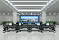 机房服务器效果图指挥大厅效果图监控室中轴侧效果图3D设计制作