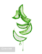 芦荟薄片茎，滴汁,Thinly sliced stem of aloe vera with drops of juice - 图虫创意-全球领先正版素材库-Adobe Stock中国独家合作伙伴