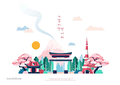 请叫朕采集到旅游世界城市风景建筑上水名胜插图插画
