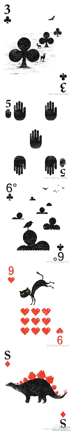不一样的扑克牌，来自马来西亚平面设计师Tang Yau Hoong