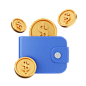 Coin Wallet  3D Icon