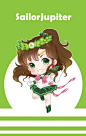 #美少女战士#Q版美少女套图，团头。iphone手机壁纸可做头像，先发9人，遥满等下发喜欢哪个就点赞抱走吧～