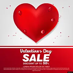 情人节 贺卡 促销 邀请函 红色 喜庆 情人节节日插画插画绘画_3070341859