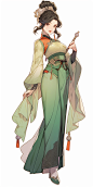 AI武侠游戏角色设定素材 国风人物服装插画设计参考 影视概念设计-淘宝网