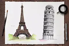 世界著名古迹水彩插画欣赏