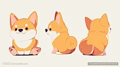 可爱小狗插画