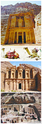 电照风行者【玫瑰红城市】佩特拉（Petra）引是约旦的一座古城，它以岩石的色彩而闻名于世。古代曾为重要的商路中心，厄多姆国的都城。1812年以来陆续发现许多古迹，大都雕刻在一条深谷的岩壁上。为约旦旅游业的重点城市之一。&...（分享自 @开心集品微博）