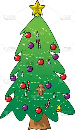 简单卡通圣诞树