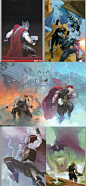 Esad Ribic 美漫大神，构图动态结构。。啧啧啧！