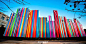 交响乐公园的彩色栅栏装置作品#zoscape#